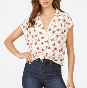Used White Floral Shirt